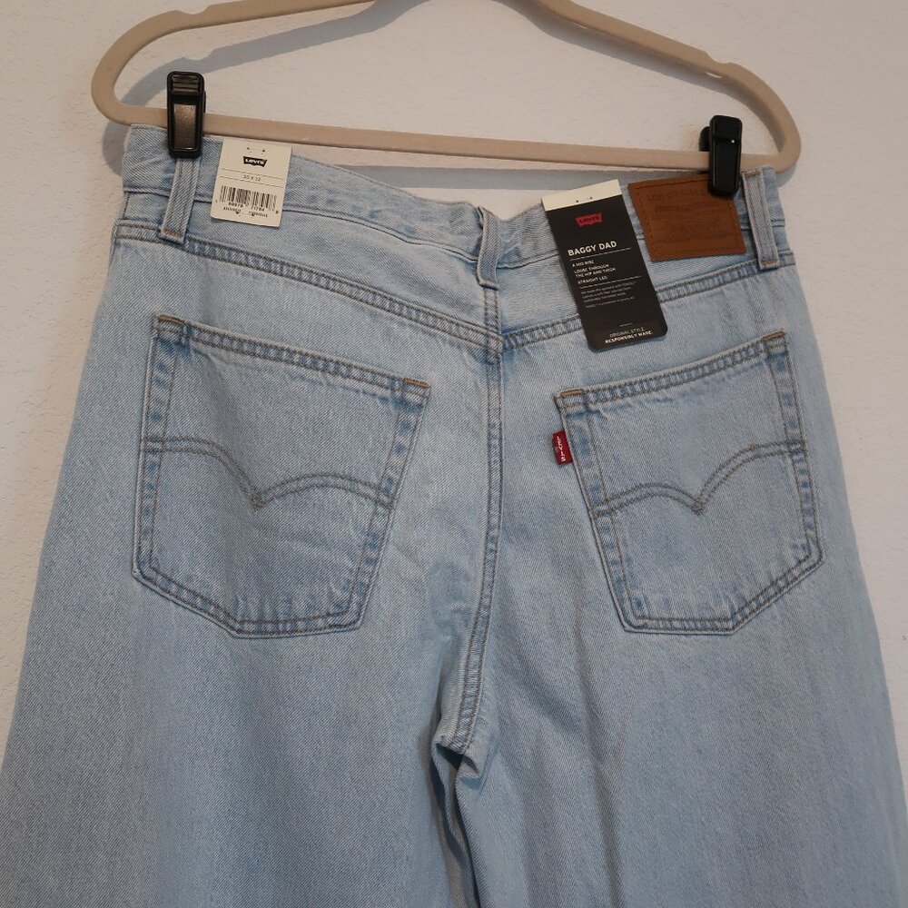 Levi's Baggy Dad Women's Jeans Size 30 Light Sugar - Light Wash - Picture 6 of 7